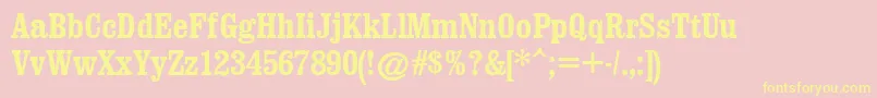 ClarendonCondensedРџРѕР»СѓР¶РёСЂРЅС‹Р№ Font – Yellow Fonts on Pink Background