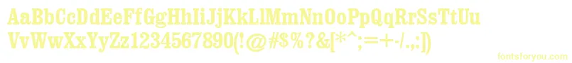 ClarendonCondensedРџРѕР»СѓР¶РёСЂРЅС‹Р№ Font – Yellow Fonts on White Background