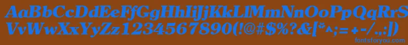 fuente ClearlyromanheavyItalic – Fuentes Azules Sobre Fondo Marrón