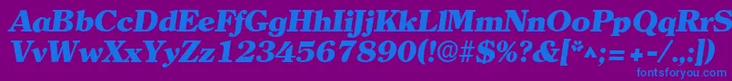 fuente ClearlyromanheavyItalic – Fuentes Azules Sobre Fondo Morado