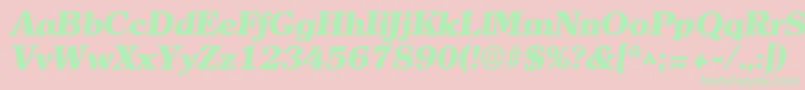 ClearlyromanheavyItalic Font – Green Fonts on Pink Background