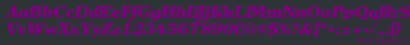 フォントClearlyromanheavyItalic – 黒い背景に紫のフォント