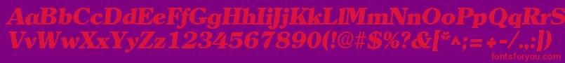fuente ClearlyromanheavyItalic – Fuentes Rojas Sobre Fondo Morado