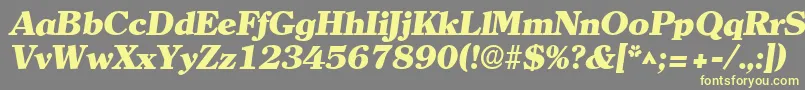 ClearlyromanheavyItalic Font – Yellow Fonts on Gray Background