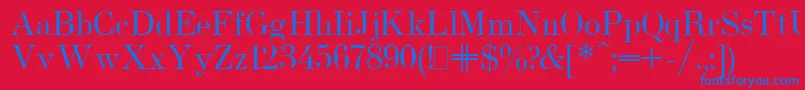 フォントUsualNewPlain.001.001 – 赤い背景に青い文字