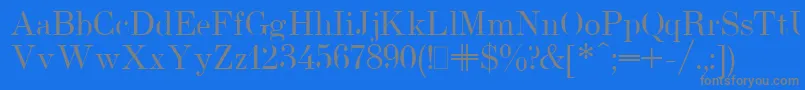 Czcionka UsualNewPlain.001.001 – szare czcionki na niebieskim tle