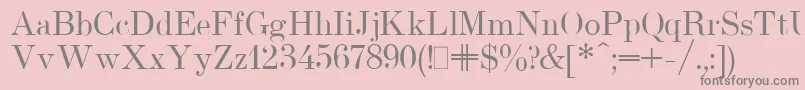UsualNewPlain.001.001 Font – Gray Fonts on Pink Background