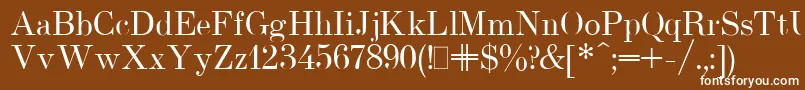 フォントUsualNewPlain.001.001 – 茶色の背景に白い文字