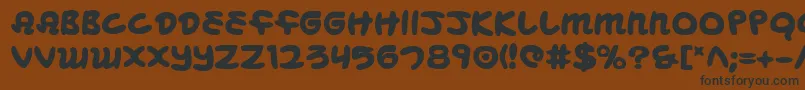 Mbeansb-fontti – mustat fontit ruskealla taustalla
