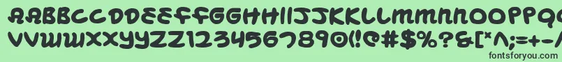 Mbeansb Font – Black Fonts on Green Background