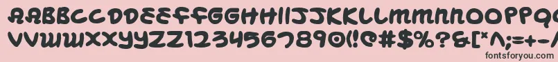 フォントMbeansb – ピンクの背景に黒い文字