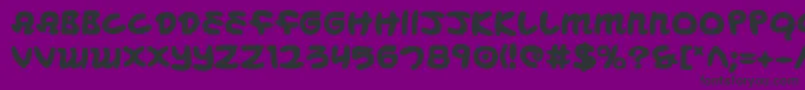 Mbeansb-fontti – mustat fontit violetilla taustalla