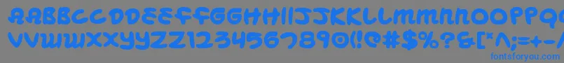 Шрифт Mbeansb – синие шрифты на сером фоне