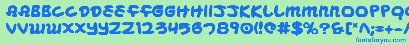 Mbeansb-fontti – siniset fontit vihreällä taustalla