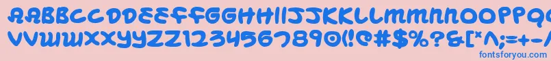 Mbeansb Font – Blue Fonts on Pink Background