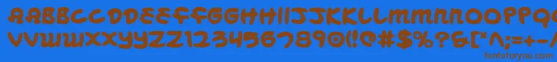 Шрифт Mbeansb – коричневые шрифты на синем фоне