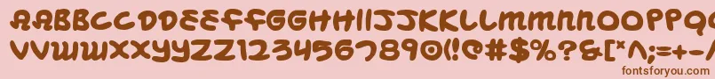Mbeansb-fontti – ruskeat fontit vaaleanpunaisella taustalla