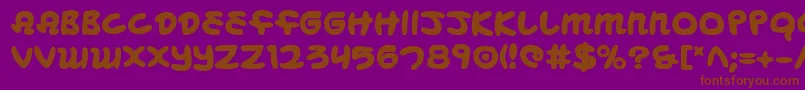 フォントMbeansb – 紫色の背景に茶色のフォント