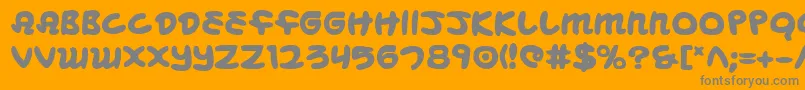 フォントMbeansb – オレンジの背景に灰色の文字