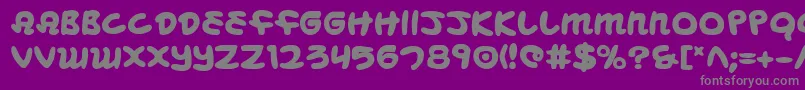 Mbeansb-fontti – harmaat kirjasimet violetilla taustalla