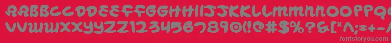 Mbeansb Font – Gray Fonts on Red Background