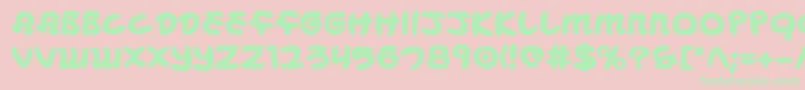 フォントMbeansb – ピンクの背景に緑の文字