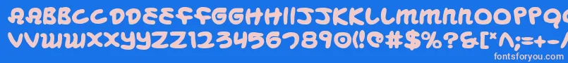 Шрифт Mbeansb – розовые шрифты на синем фоне