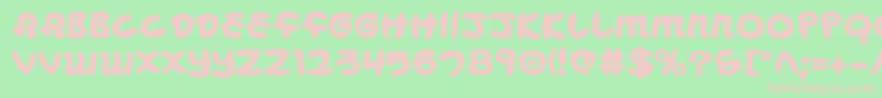 フォントMbeansb – 緑の背景にピンクのフォント