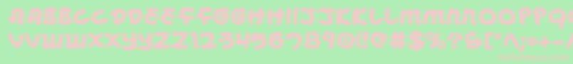 Mbeansb Font – Pink Fonts on Green Background