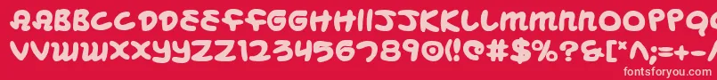 Mbeansb-Schriftart – Rosa Schriften auf rotem Hintergrund