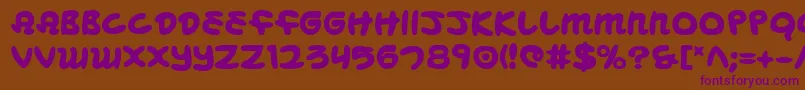Mbeansb-fontti – violetit fontit ruskealla taustalla