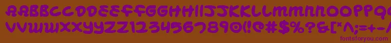 Mbeansb Font – Purple Fonts on Brown Background