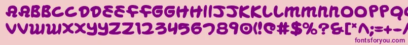 Mbeansb Font – Purple Fonts on Pink Background