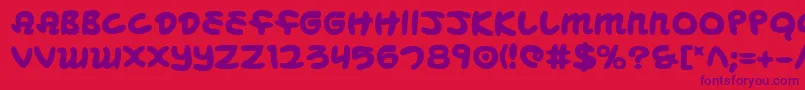 Mbeansb-fontti – violetit fontit punaisella taustalla