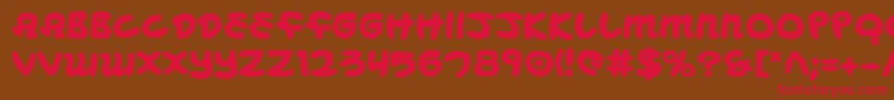 Mbeansb-fontti – punaiset fontit ruskealla taustalla