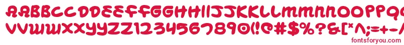 Mbeansb-Schriftart – Rote Schriften auf weißem Hintergrund
