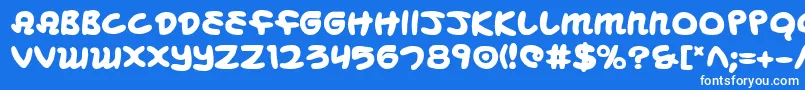 Mbeansb Font – White Fonts on Blue Background