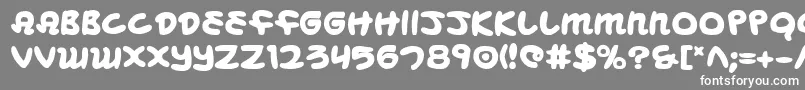 Mbeansb-fontti – valkoiset fontit harmaalla taustalla