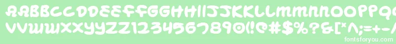 Шрифт Mbeansb – белые шрифты на зелёном фоне