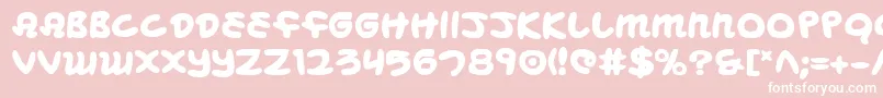 Шрифт Mbeansb – белые шрифты на розовом фоне