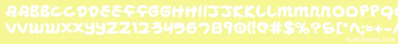 Mbeansb Font – White Fonts on Yellow Background