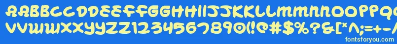 Шрифт Mbeansb – жёлтые шрифты на синем фоне