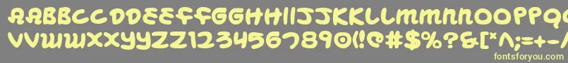 Mbeansb-Schriftart – Gelbe Schriften auf grauem Hintergrund