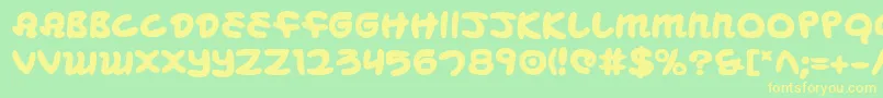 Mbeansb-fontti – keltaiset fontit vihreällä taustalla