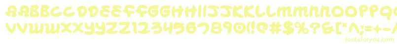 Mbeansb-fontti – keltaiset fontit valkoisella taustalla