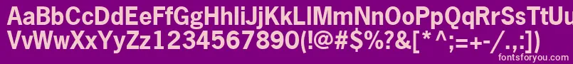MacroSsiBold Font – Pink Fonts on Purple Background