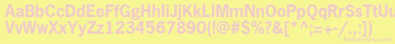 MacroSsiBold Font – Pink Fonts on Yellow Background