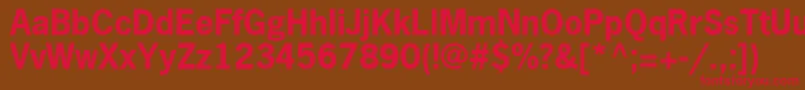 MacroSsiBold Font – Red Fonts on Brown Background