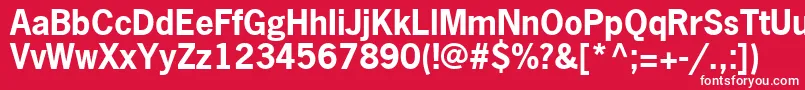 MacroSsiBold Font – White Fonts on Red Background