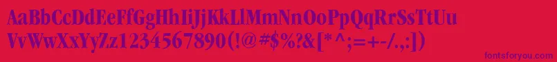 Garrymondriancond6Boldsh Font – Purple Fonts on Red Background